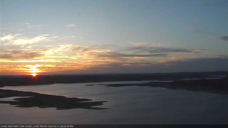 Lake Travis webcam, February 21, 2024 6:25 PM CT