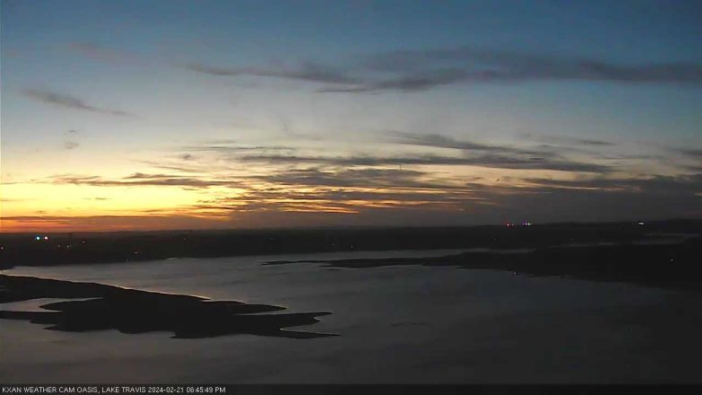 Lake Travis webcam, February 21, 2024 6:45 PM CT