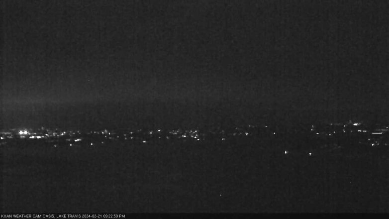 Lake Travis webcam, February 21, 2024 9:25 PM CT