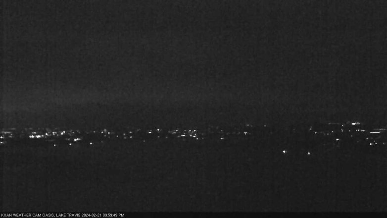 Lake Travis webcam, February 21, 2024 10:00 PM CT