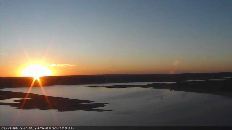 Lake Travis webcam, February 22, 2024 6:25 PM CT