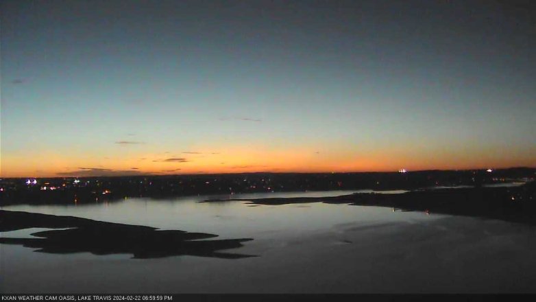 Lake Travis webcam, February 22, 2024 7:00 PM CT