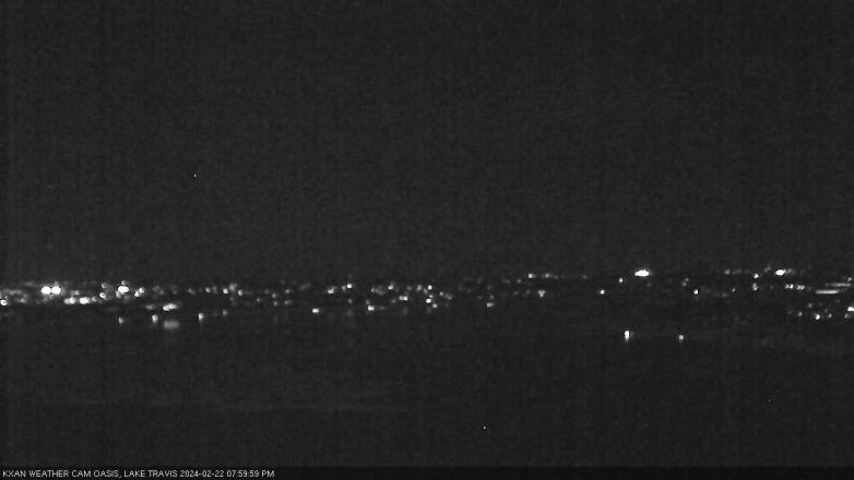 Lake Travis webcam, February 22, 2024 8:00 PM CT