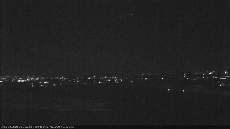 Lake Travis webcam, February 22, 2024 9:45 PM CT