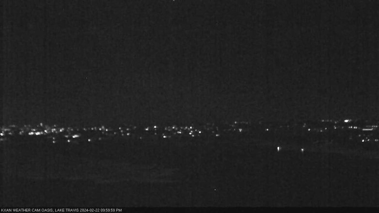 Lake Travis webcam, February 22, 2024 10:00 PM CT