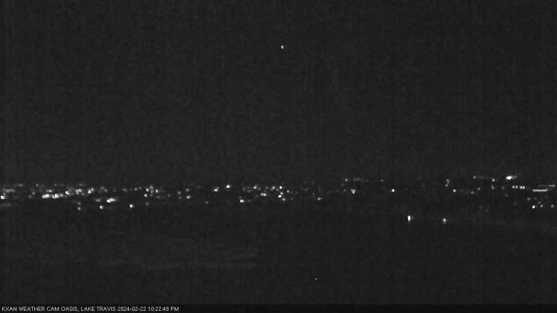 Lake Travis webcam, February 22, 2024 10:25 PM CT