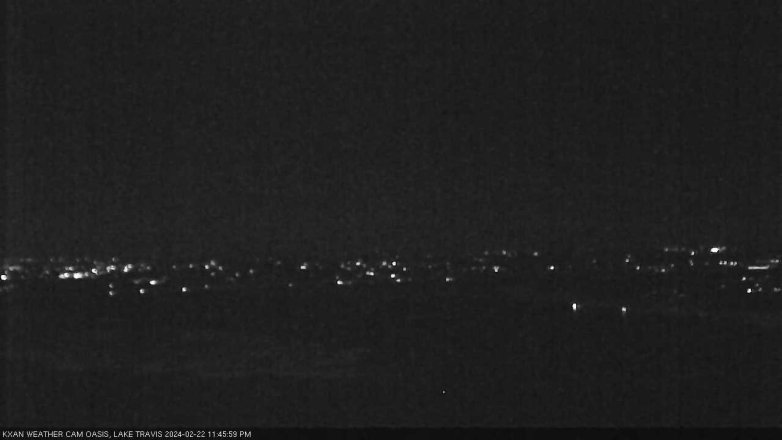 Lake Travis webcam, February 22, 2024 11:45 PM CT