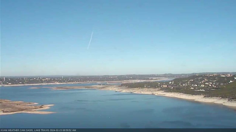 Lake Travis webcam, February 23, 2024 9:00 AM CT