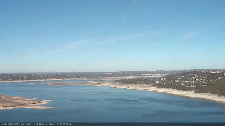 Lake Travis webcam, February 23, 2024 9:25 AM CT