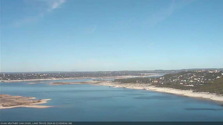 Lake Travis webcam, February 23, 2024 9:45 AM CT