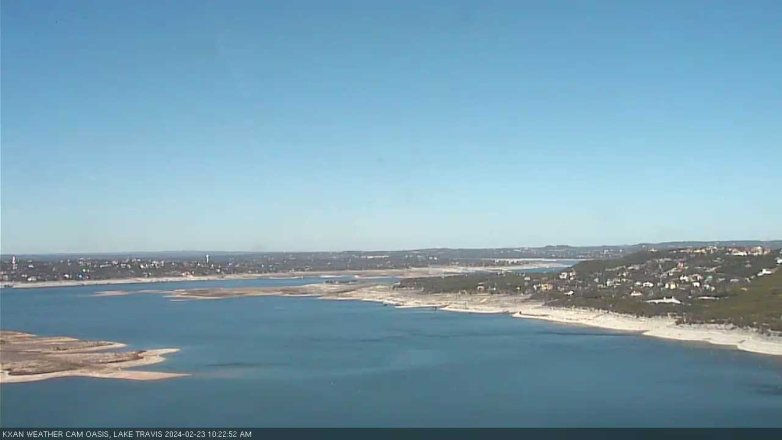 Lake Travis webcam, February 23, 2024 10:25 AM CT