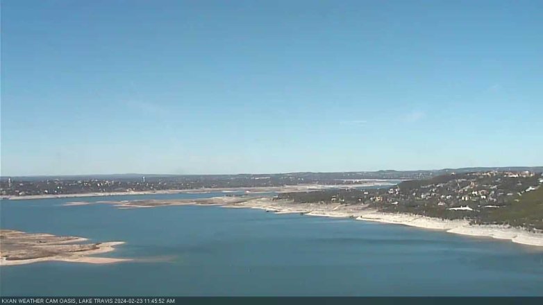 Lake Travis webcam, February 23, 2024 11:45 AM CT