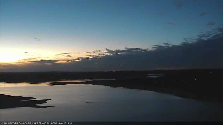Lake Travis webcam, February 23, 2024 6:45 PM CT