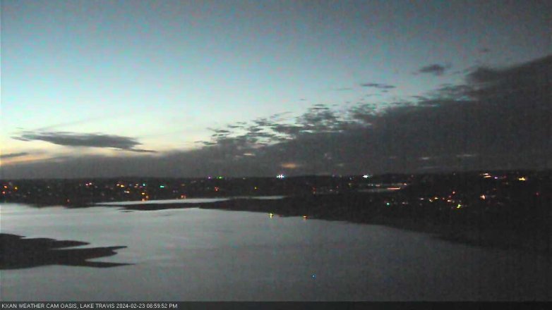 Lake Travis webcam, February 23, 2024 7:00 PM CT