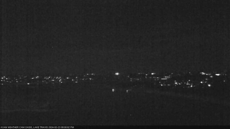 Lake Travis webcam, February 23, 2024 8:00 PM CT