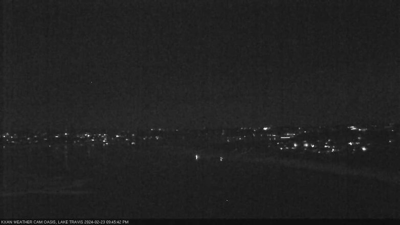 Lake Travis webcam, February 23, 2024 9:45 PM CT