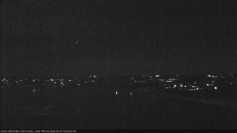 Lake Travis webcam, February 23, 2024 10:45 PM CT