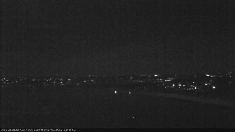 Lake Travis webcam, February 23, 2024 11:00 PM CT
