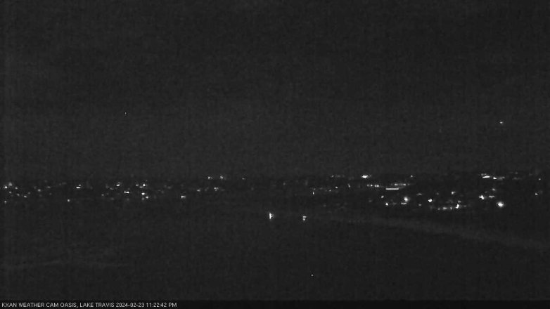 Lake Travis webcam, February 23, 2024 11:25 PM CT