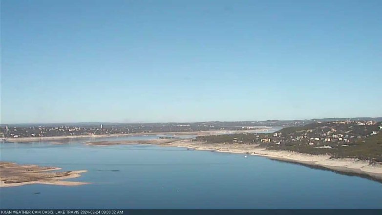 Lake Travis webcam, February 24, 2024 9:00 AM CT