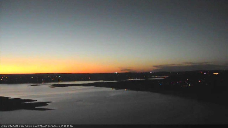 Lake Travis webcam, February 24, 2024 7:00 PM CT