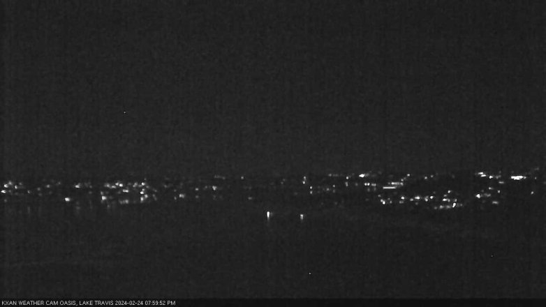 Lake Travis webcam, February 24, 2024 8:00 PM CT