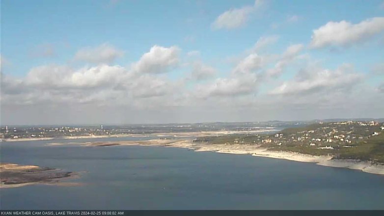 Lake Travis webcam, February 25, 2024 9:00 AM CT