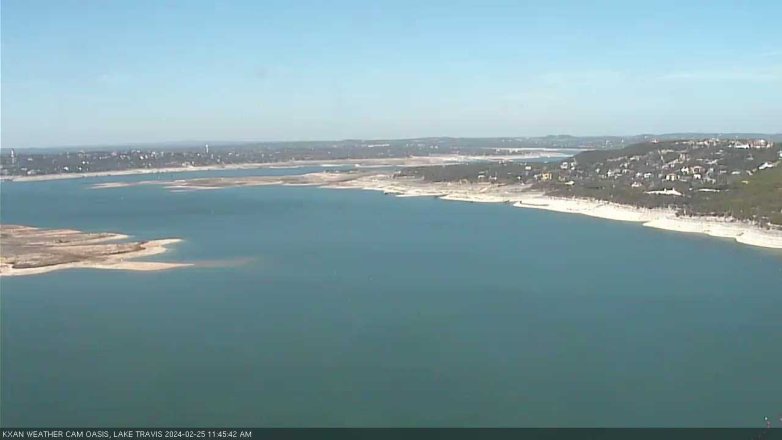 Lake Travis webcam, February 25, 2024 11:45 AM CT