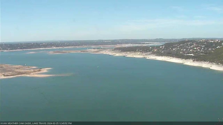 Lake Travis webcam, February 25, 2024 12:45 PM CT