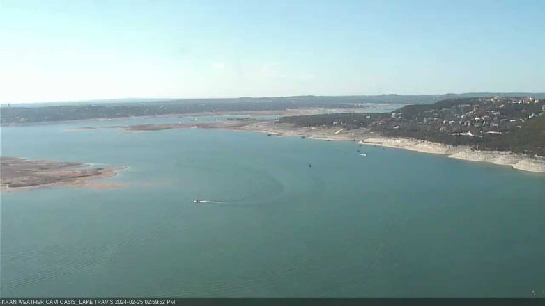 Lake Travis webcam, February 25, 2024 3:00 PM CT