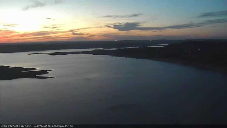Lake Travis webcam, February 25, 2024 6:45 PM CT