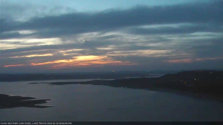 Lake Travis webcam, February 26, 2024 6:45 PM CT