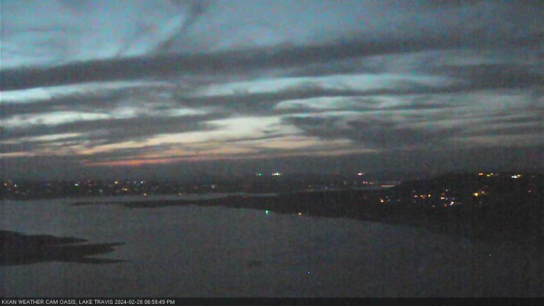 Lake Travis webcam, February 26, 2024 7:00 PM CT