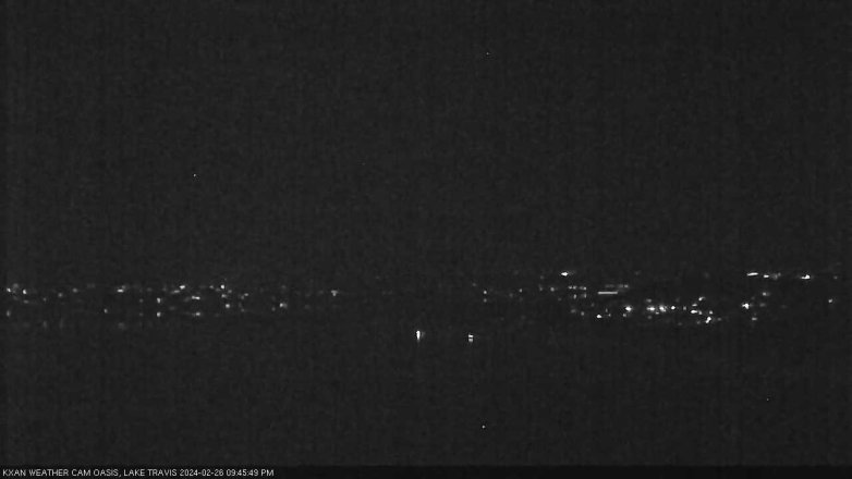 Lake Travis webcam, February 26, 2024 9:45 PM CT