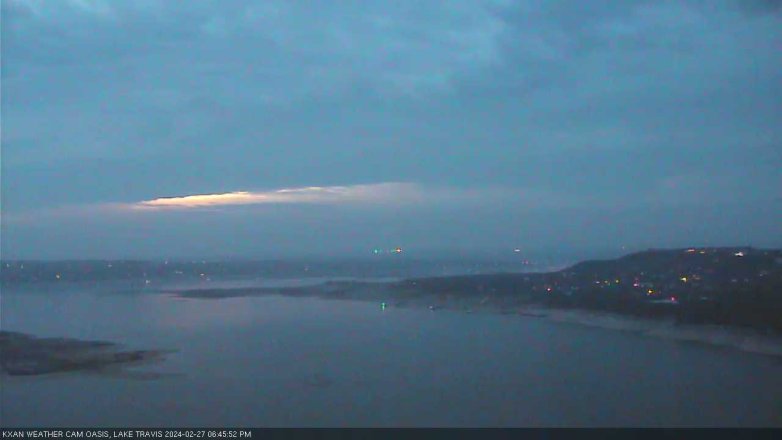Lake Travis webcam, February 27, 2024 6:45 PM CT