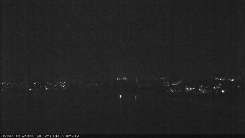 Lake Travis webcam, February 27, 2024 8:25 PM CT