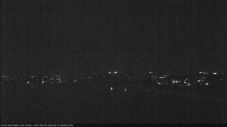 Lake Travis webcam, February 27, 2024 8:45 PM CT