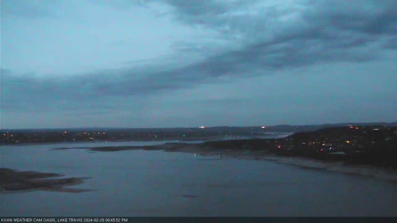 Lake Travis webcam, February 28, 2024 6:45 PM CT