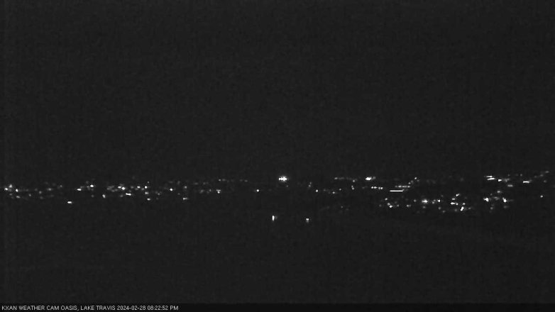 Lake Travis webcam, February 28, 2024 8:25 PM CT