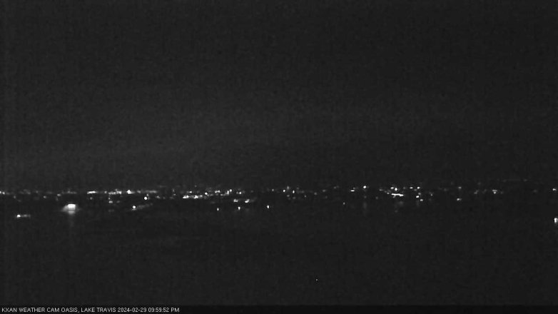 Lake Travis webcam, February 29, 2024 10:00 PM CT