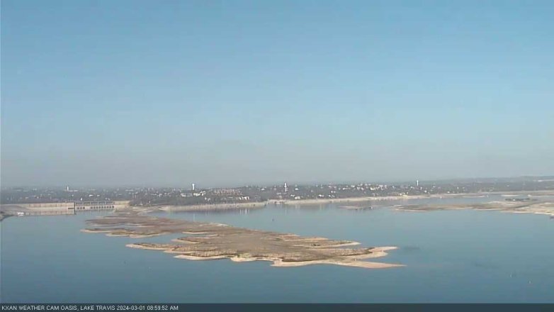 Lake Travis webcam, March 1, 2024 9:00 AM CT