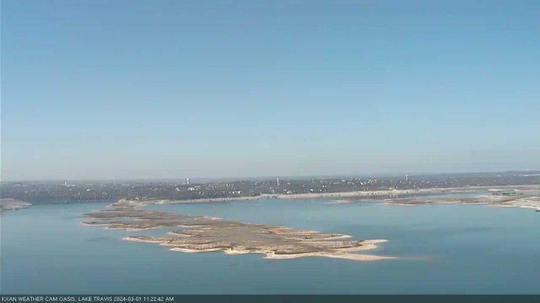Lake Travis webcam, March 1, 2024 11:25 AM CT
