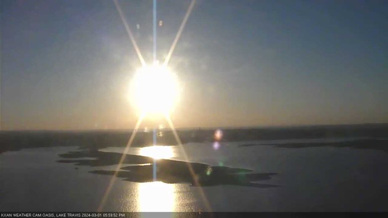 Lake Travis webcam, March 1, 2024 6:00 PM CT