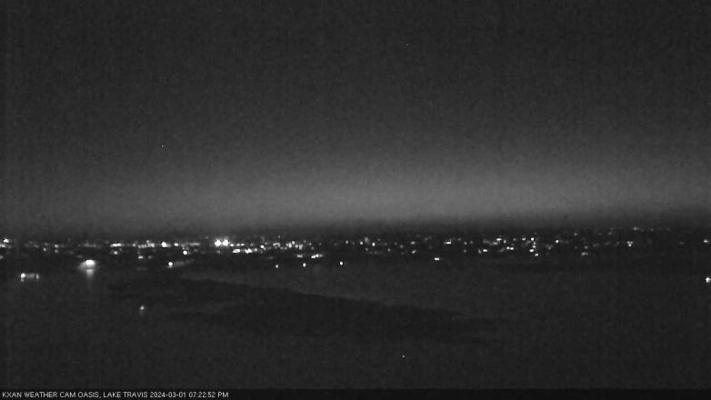 Lake Travis webcam, March 1, 2024 7:25 PM CT