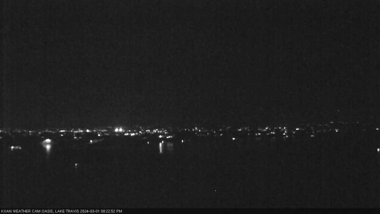 Lake Travis webcam, March 1, 2024 8:25 PM CT