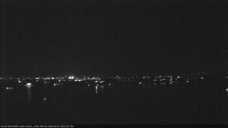 Lake Travis webcam, March 1, 2024 9:25 PM CT