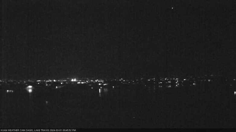 Lake Travis webcam, March 1, 2024 9:45 PM CT