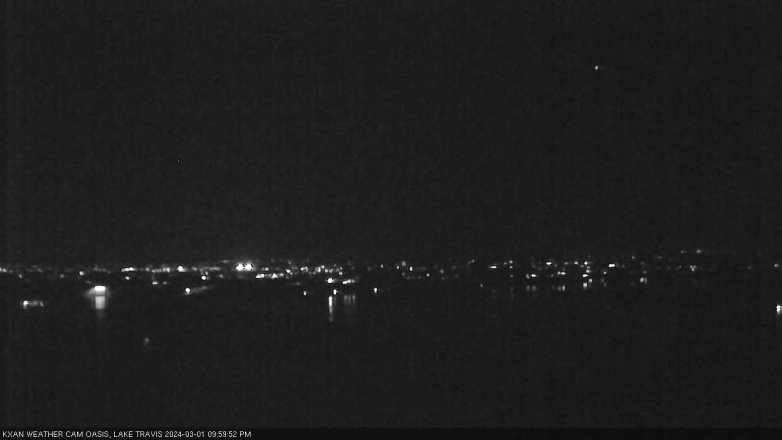 Lake Travis webcam, March 1, 2024 10:00 PM CT