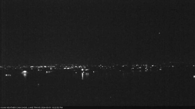 Lake Travis webcam, March 1, 2024 10:25 PM CT
