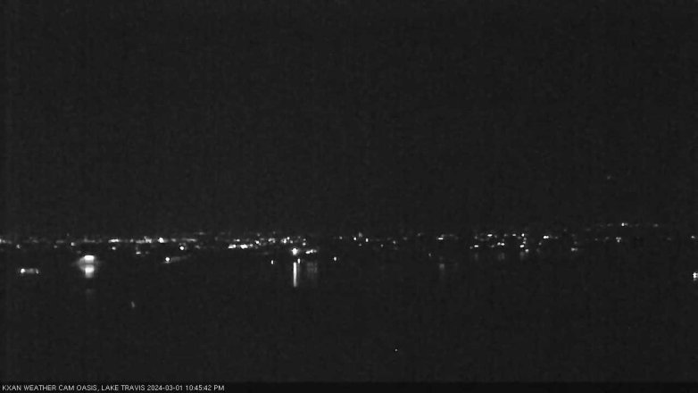 Lake Travis webcam, March 1, 2024 10:45 PM CT